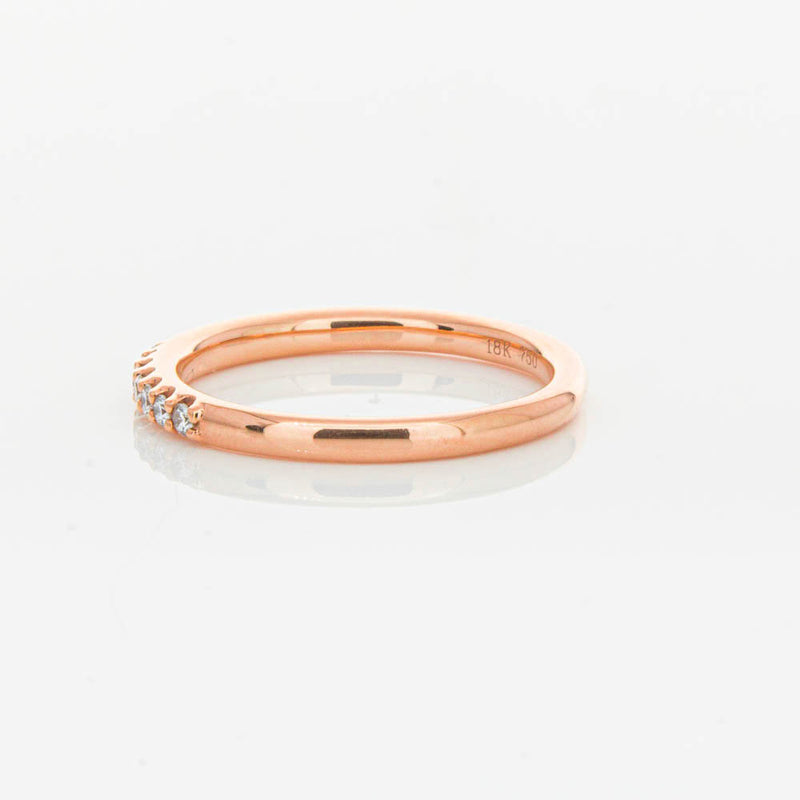 18ct Rose Gold .20ct Manhattan Diamond Band-Ring-Walker & Hall
