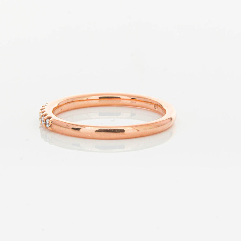 18ct Rose Gold .20ct Manhattan Diamond Band-Ring-Walker & Hall