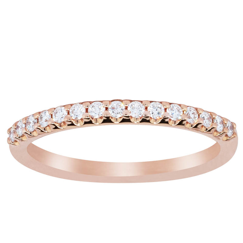 18ct Rose Gold .20ct Manhattan Diamond Band-Ring-Walker & Hall