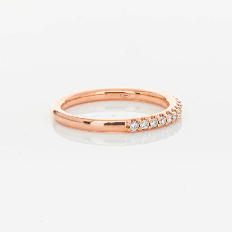 18ct Rose Gold .20ct Manhattan Diamond Band-Ring-Walker & Hall