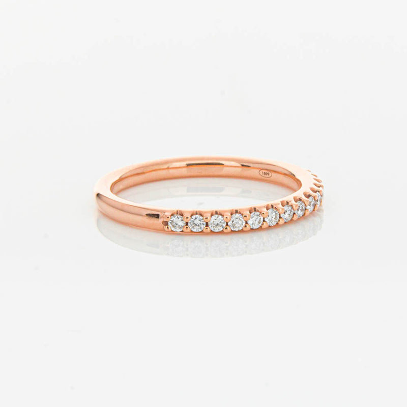 18ct Rose Gold .20ct Manhattan Diamond Band-Ring-Walker & Hall