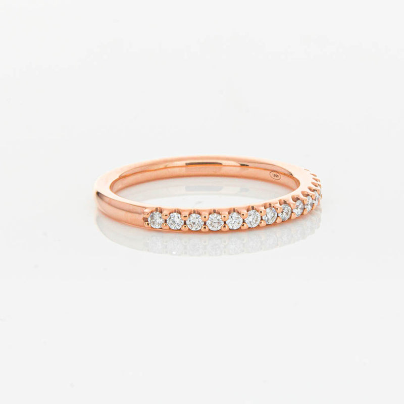 18ct Rose Gold .20ct Manhattan Diamond Band-Ring-Walker & Hall