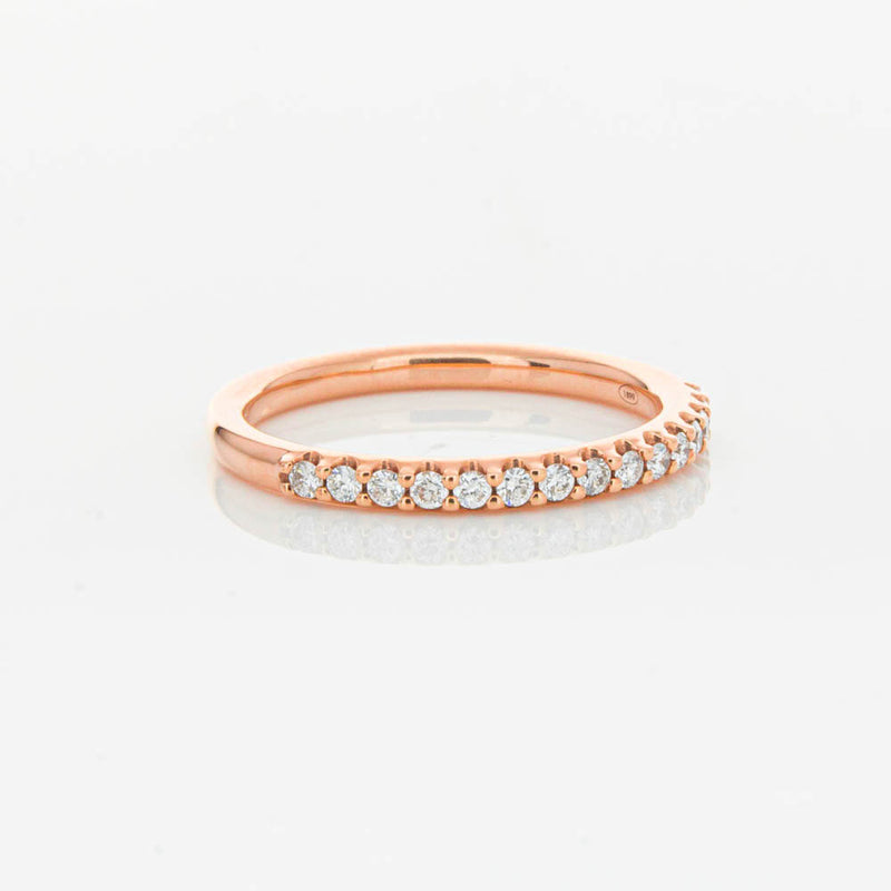18ct Rose Gold .20ct Manhattan Diamond Band-Ring-Walker & Hall