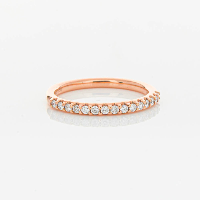 18ct Rose Gold .20ct Manhattan Diamond Band-Ring-Walker & Hall