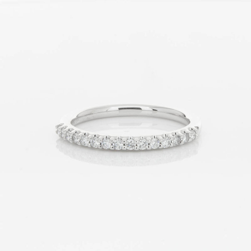 18ct White Gold .20ct Diamond Manhattan Band-Ring-Walker & Hall