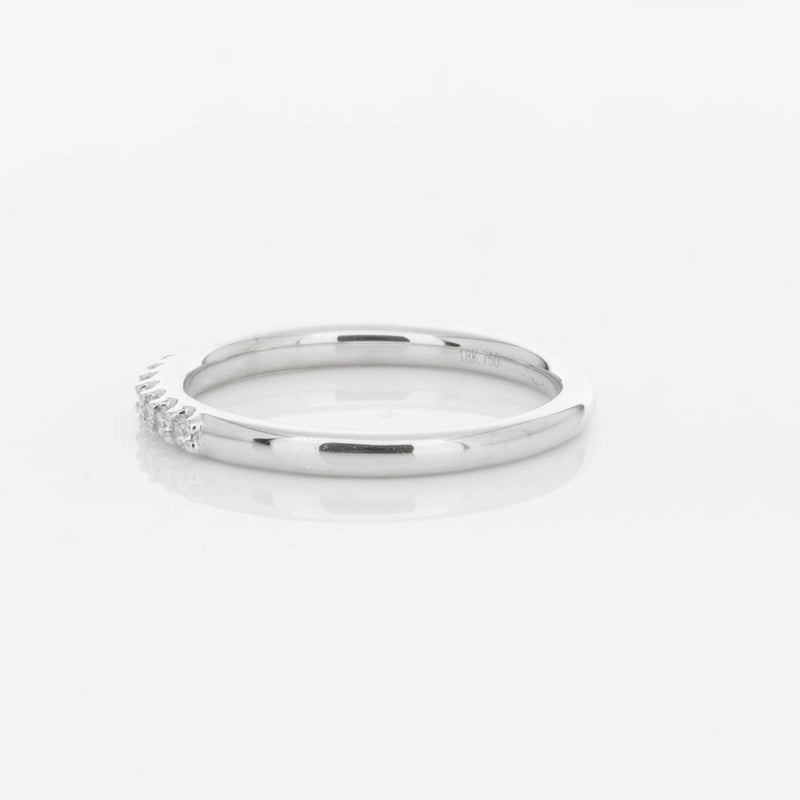 18ct White Gold .20ct Diamond Manhattan Band-Ring-Walker & Hall