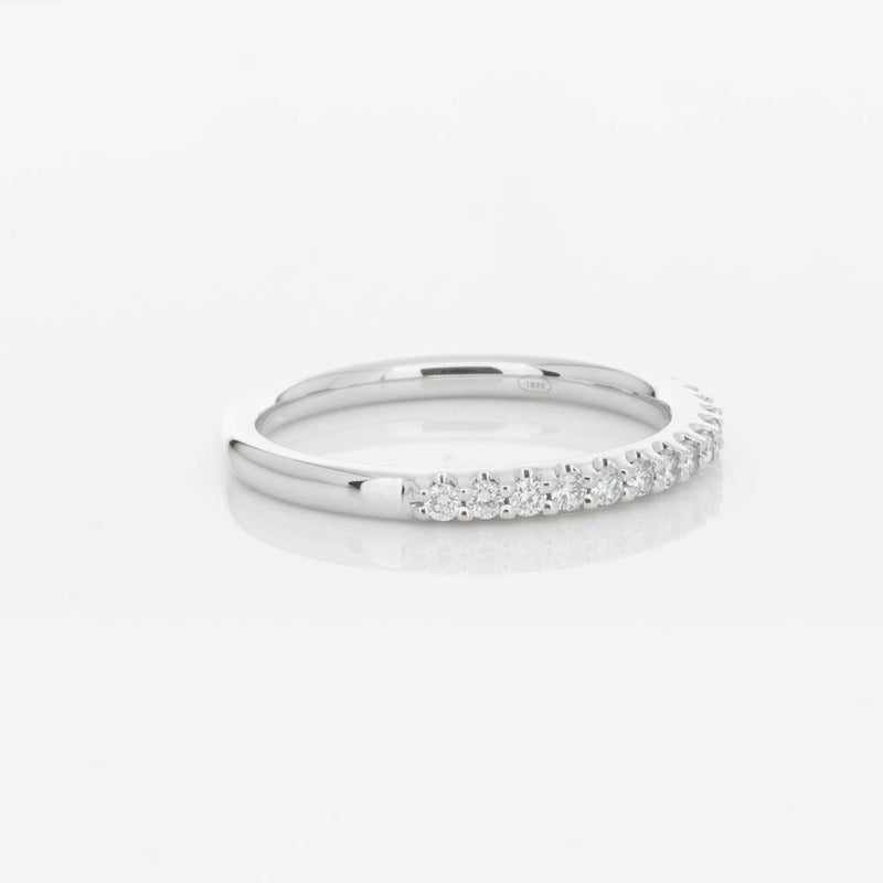 18ct White Gold .20ct Diamond Manhattan Band-Ring-Walker & Hall