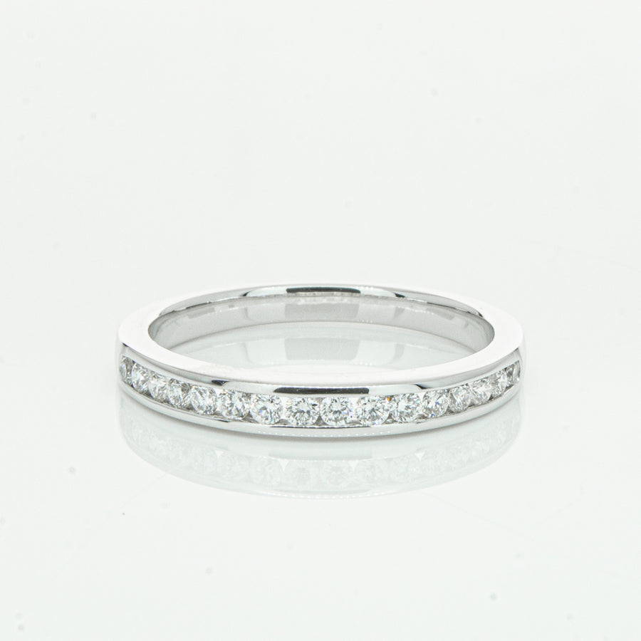 18ct White Gold .28ct Diamond Avalon Band-Ring-Walker & Hall