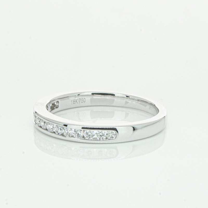18ct White Gold .28ct Diamond Avalon Band-Ring-Walker & Hall