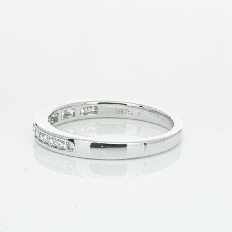 18ct White Gold .28ct Diamond Avalon Band-Ring-Walker & Hall