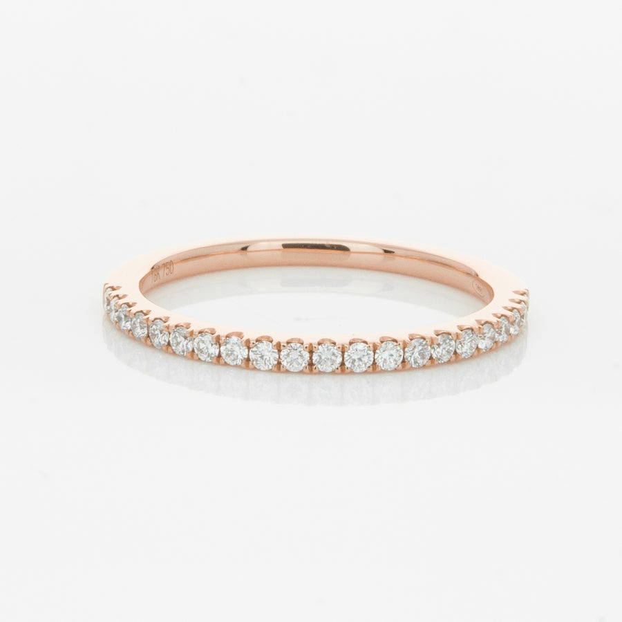 18ct Rose Gold Diamond Millie Band-Ring-Walker & Hall