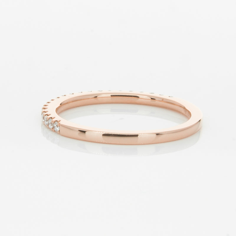 18ct Rose Gold Diamond Millie Band-Ring-Walker & Hall