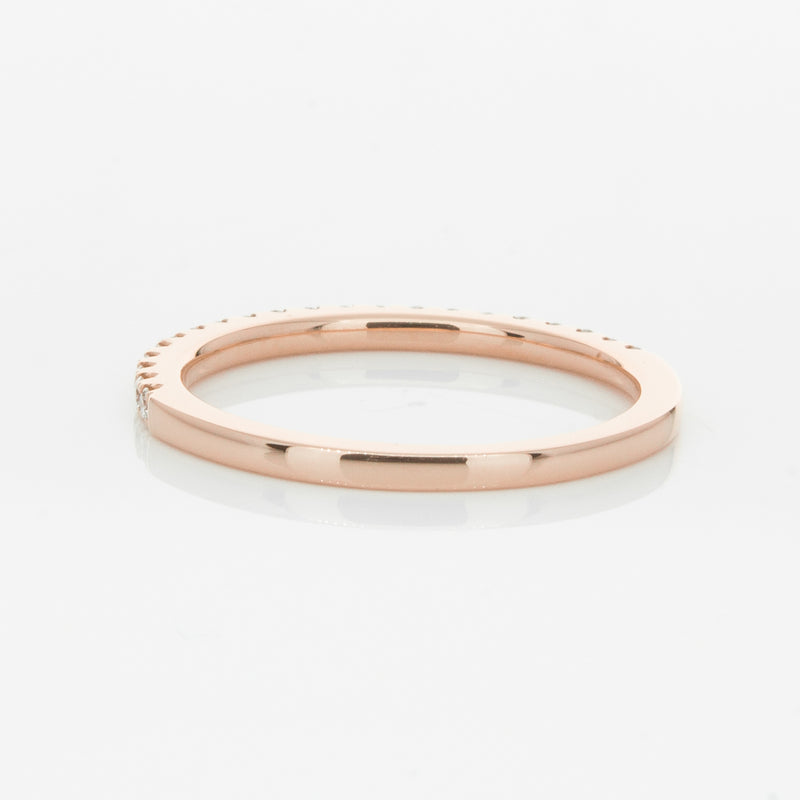 18ct Rose Gold Diamond Millie Band-Ring-Walker & Hall