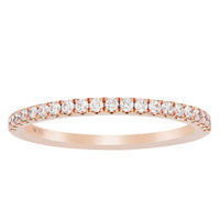 18ct Rose Gold Diamond Millie Band-Ring-Walker & Hall