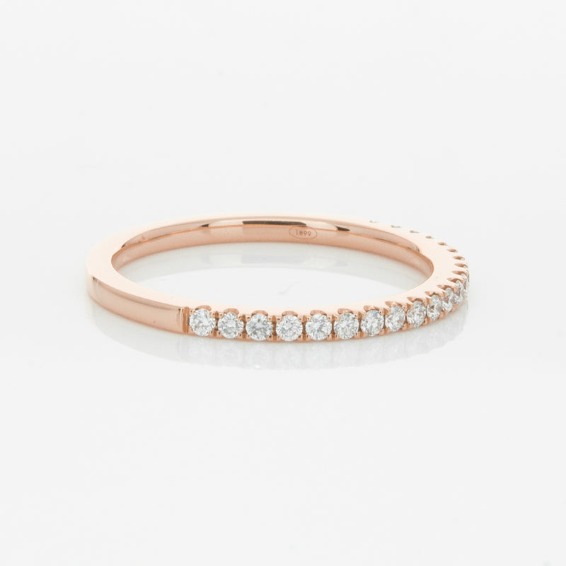 18ct Rose Gold Diamond Millie Band-Ring-Walker & Hall