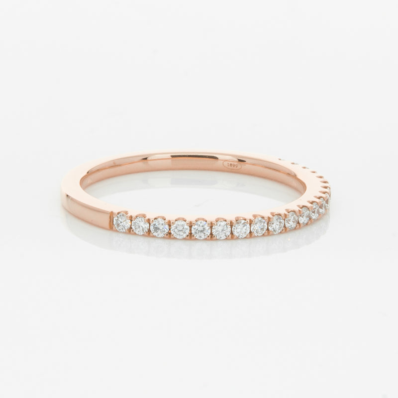 18ct Rose Gold Diamond Millie Band-Ring-Walker & Hall