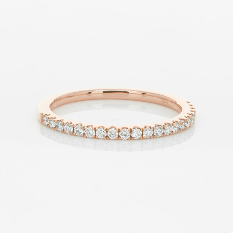18ct Rose Gold Diamond Millie Band-Ring-Walker & Hall
