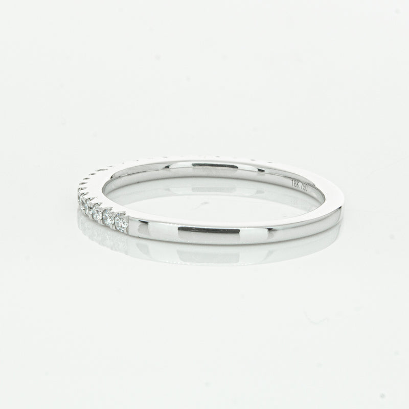 18ct White Gold Diamond Millie Band-Ring-Walker & Hall