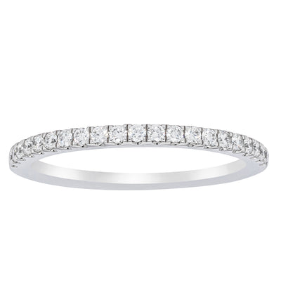 18ct White Gold Diamond Millie Band-Ring-Walker & Hall