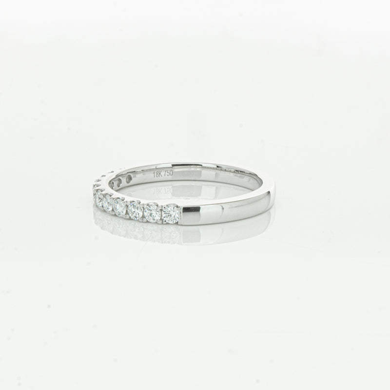 18ct White Gold .32ct Diamond Bella Band-Ring-Walker & Hall