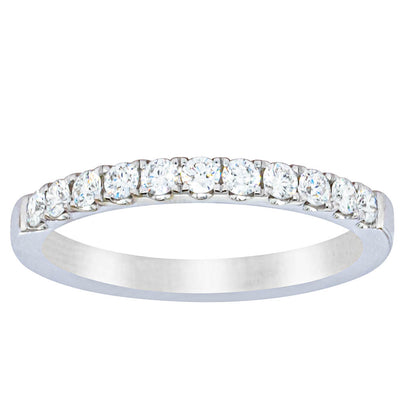 18ct White Gold .32ct Diamond Bella Band-Ring-Walker & Hall