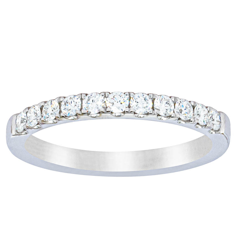 18ct White Gold .32ct Diamond Bella Band-Ring-Walker & Hall