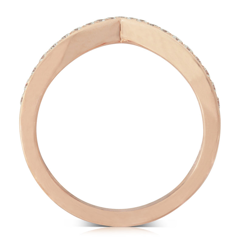 18ct Rose Gold Diamond Tiara Band-Ring-Walker & Hall