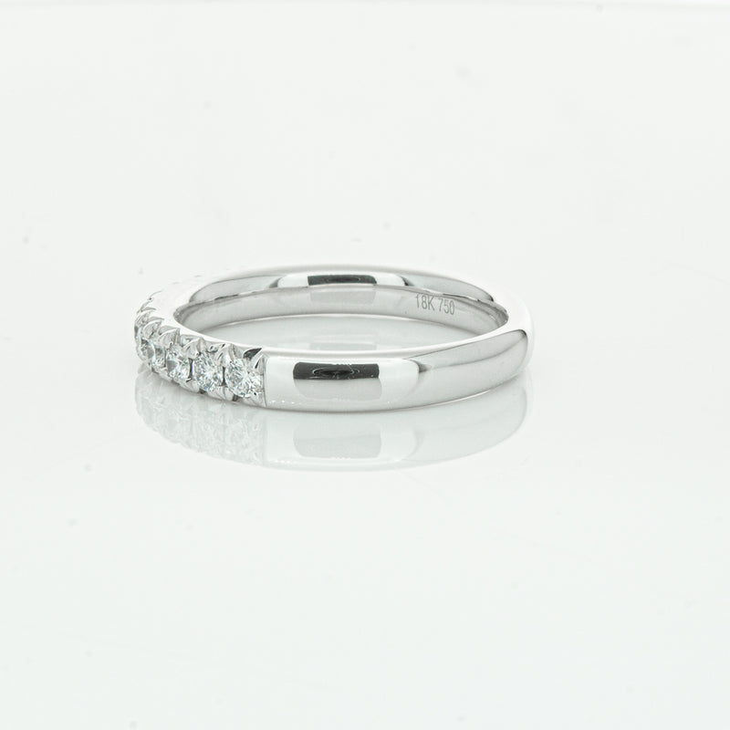 18ct White Gold .50ct Diamond Meridien Band-Ring-Walker & Hall