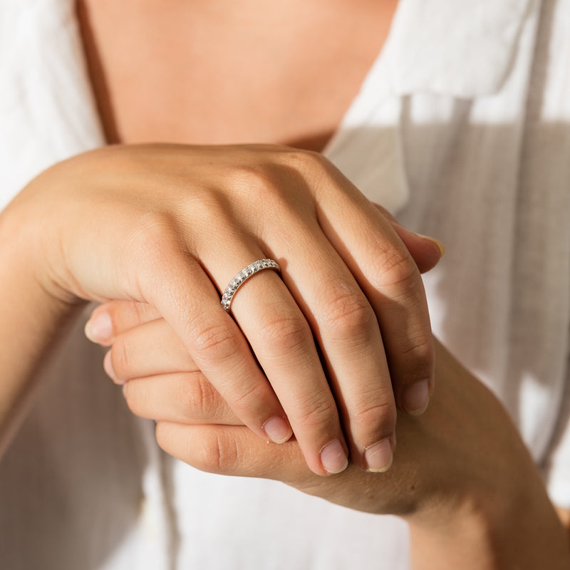 18ct White Gold .50ct Diamond Meridien Band-Ring-Walker & Hall