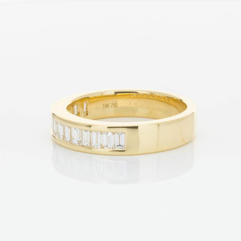 18ct Yellow Gold .80ct Baguette Diamond Eternity Ring-Ring-Walker & Hall