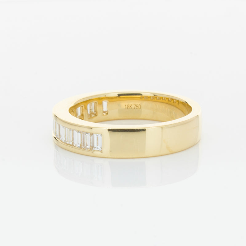 18ct Yellow Gold .80ct Baguette Diamond Eternity Ring-Ring-Walker & Hall