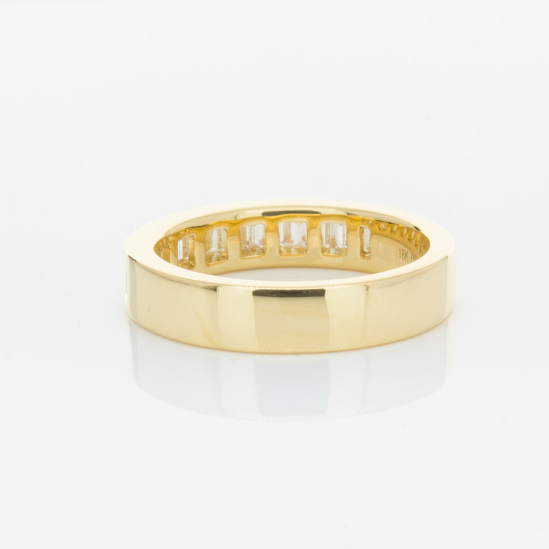 18ct Yellow Gold .80ct Baguette Diamond Eternity Ring-Ring-Walker & Hall