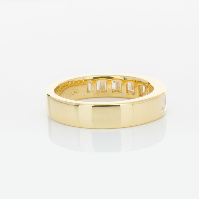 18ct Yellow Gold .80ct Baguette Diamond Eternity Ring-Ring-Walker & Hall