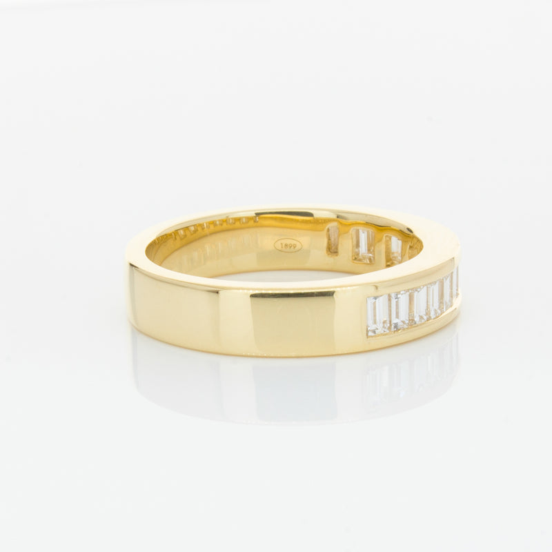 18ct Yellow Gold .80ct Baguette Diamond Eternity Ring-Ring-Walker & Hall