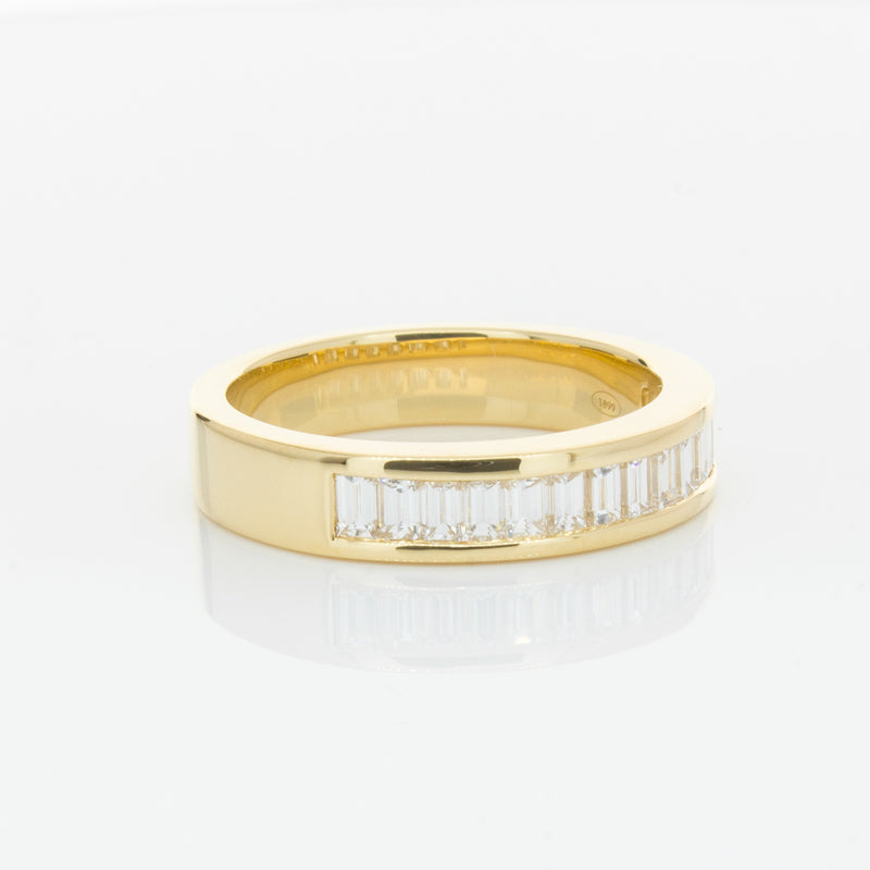 18ct Yellow Gold .80ct Baguette Diamond Eternity Ring-Ring-Walker & Hall