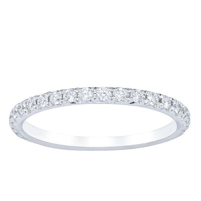 18ct White Gold .34ct Diamond Comet Band-Ring-Walker & Hall