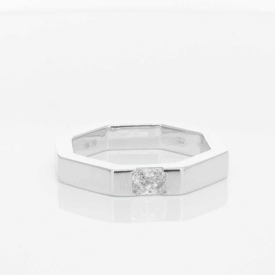 18ct White Gold Diamond Band-Ring-Walker & Hall