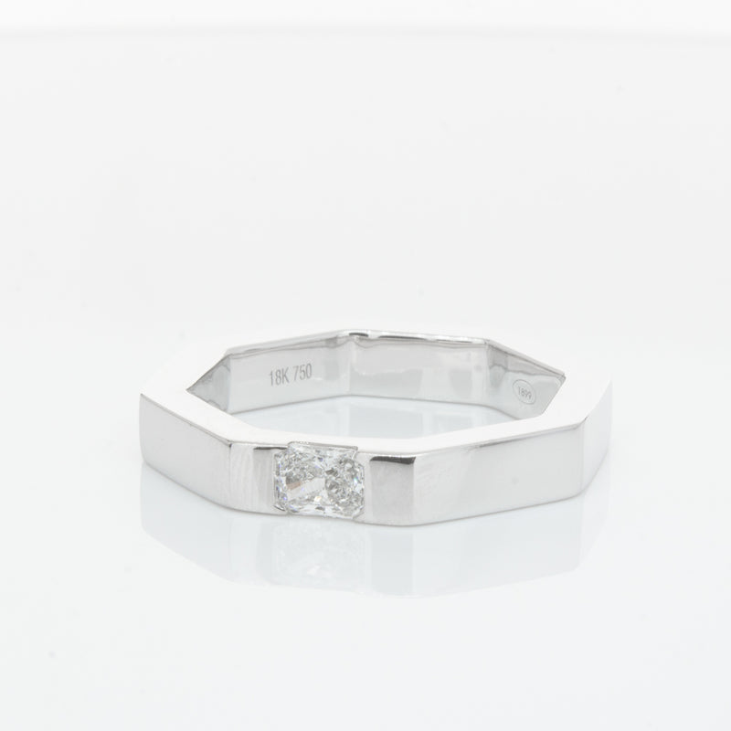 18ct White Gold Diamond Band-Ring-Walker & Hall
