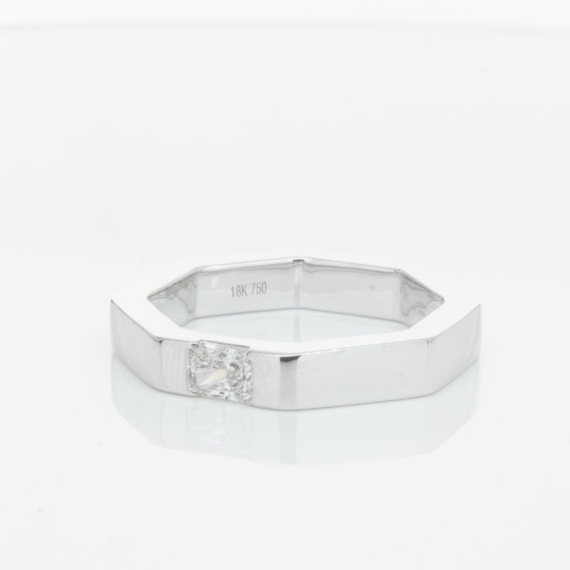 18ct White Gold Diamond Band-Ring-Walker & Hall