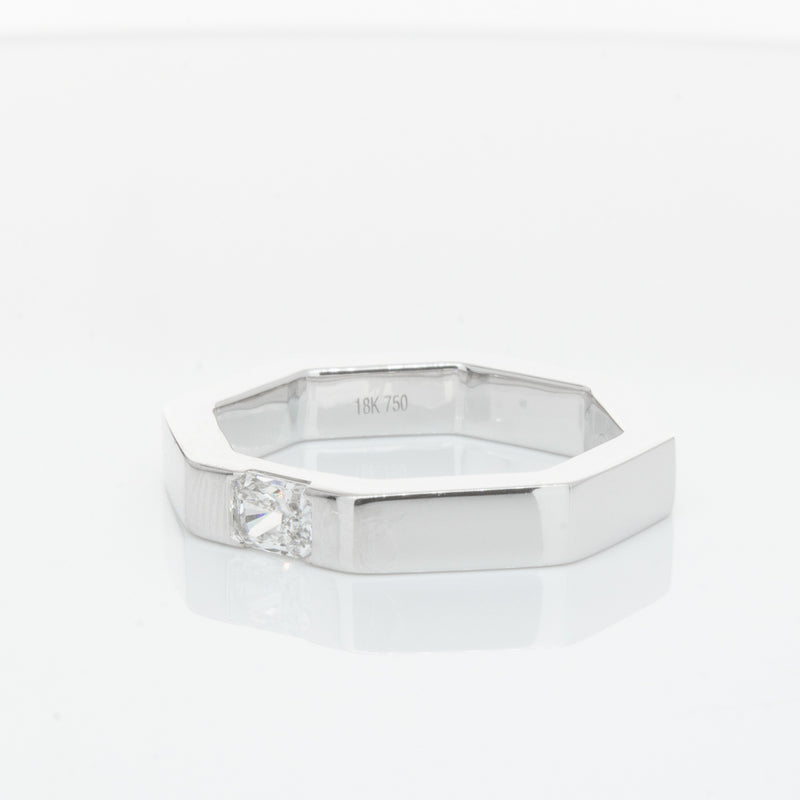 18ct White Gold Diamond Band-Ring-Walker & Hall