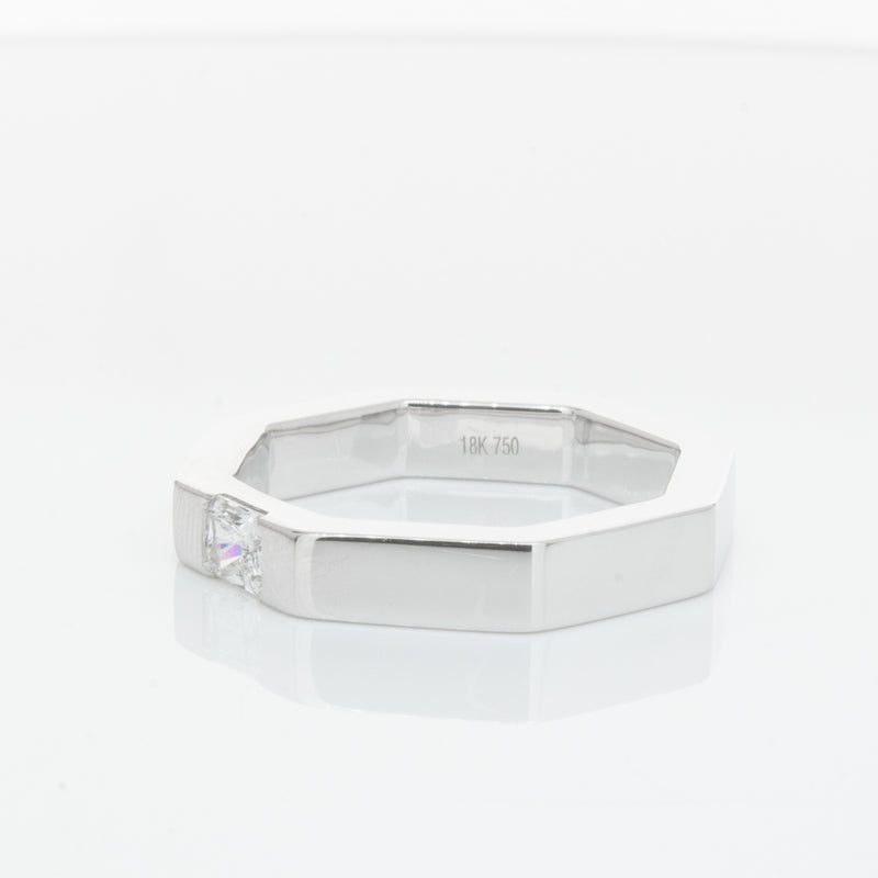 18ct White Gold Diamond Band-Ring-Walker & Hall