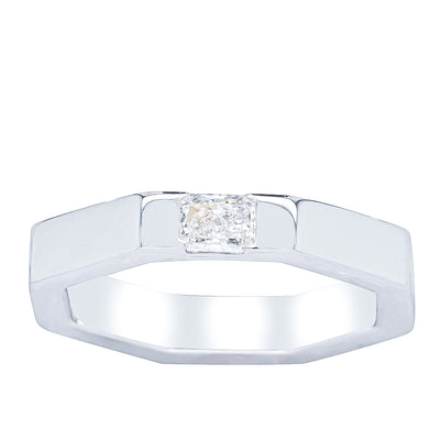 18ct White Gold Diamond Band-Ring-Walker & Hall