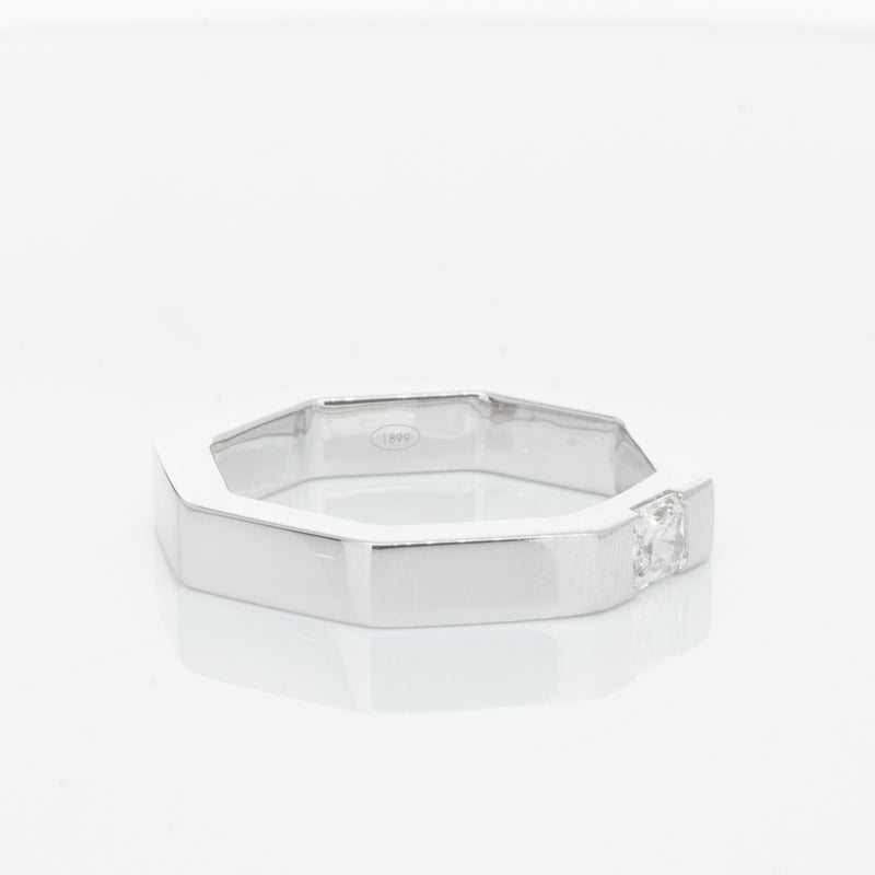 18ct White Gold Diamond Band-Ring-Walker & Hall