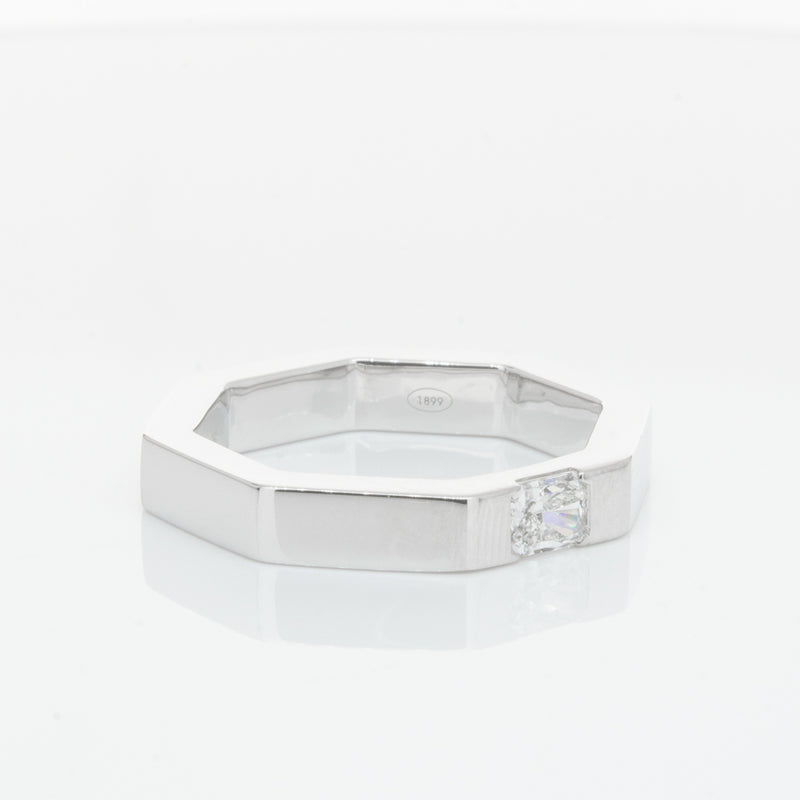 18ct White Gold Diamond Band-Ring-Walker & Hall
