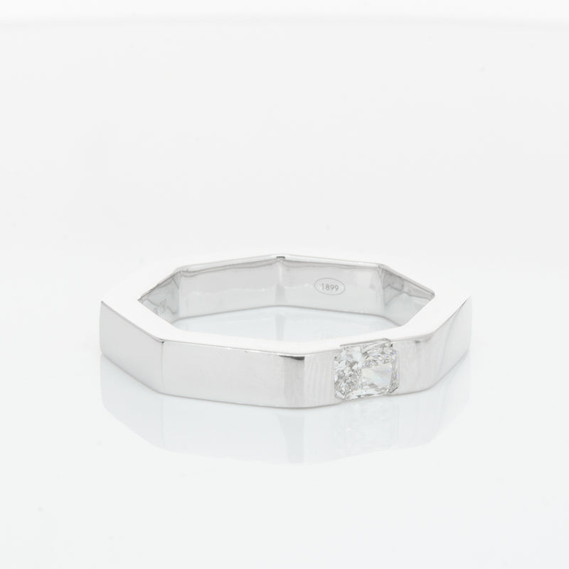 18ct White Gold Diamond Band-Ring-Walker & Hall