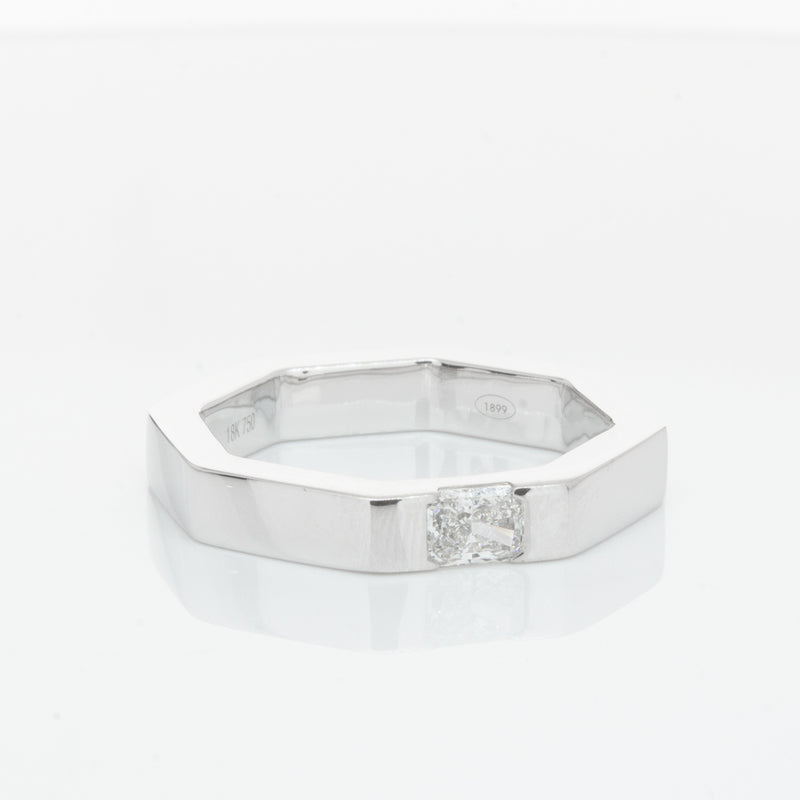 18ct White Gold Diamond Band-Ring-Walker & Hall