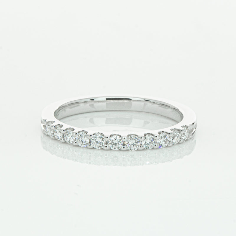 14ct White Gold Diamond Luna Band-Ring-Walker & Hall