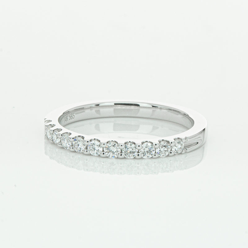 14ct White Gold Diamond Luna Band-Ring-Walker & Hall