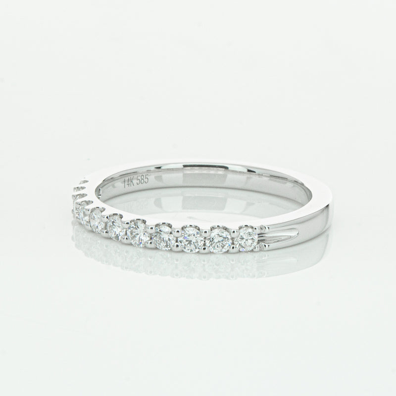 14ct White Gold Diamond Luna Band-Ring-Walker & Hall