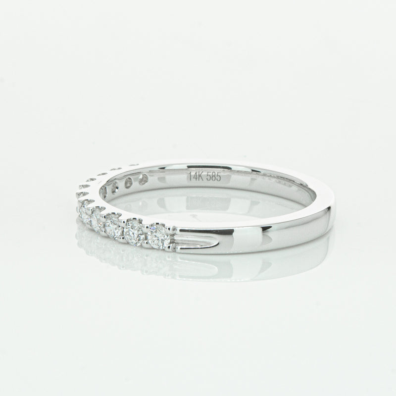 14ct White Gold Diamond Luna Band-Ring-Walker & Hall